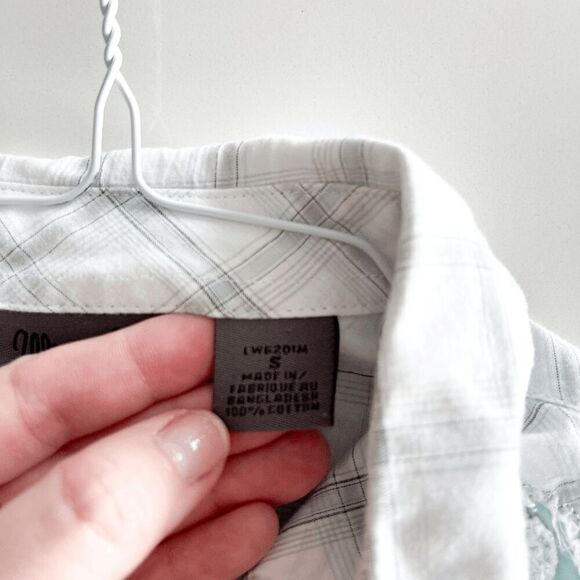 Wrangler Womens Checkered Snap Up Long Sleeve Western Shirt Blue White Small - Picture 5 of 8